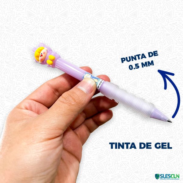 Bolígrafo retráctil Kawaii muñecos 0.5 mm