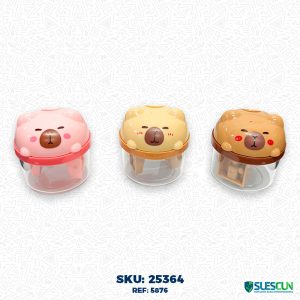 Sacapuntas Kawaii Capibaras Doble