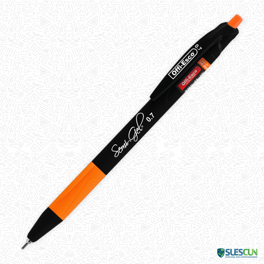 Bolígrafo Semi Gel Negro Offi Esco OE-055F