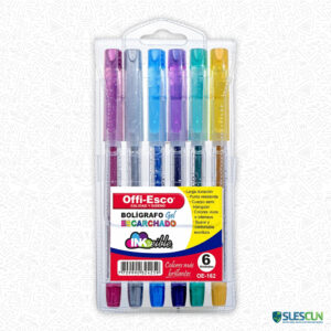 Bolígrafos Escarchados X6 Offi Esco OE-162