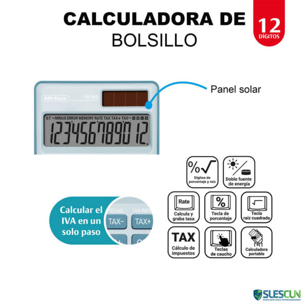 Calculadora de Bolsillo Offi Esco OE-965