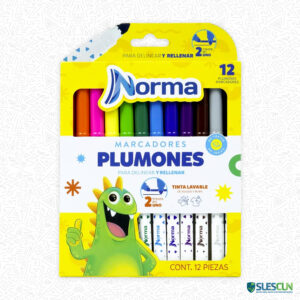 Plumones Lavables Norma x12