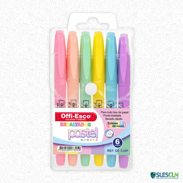 Resaltadores Pasteles Offi Esco Oe-530P