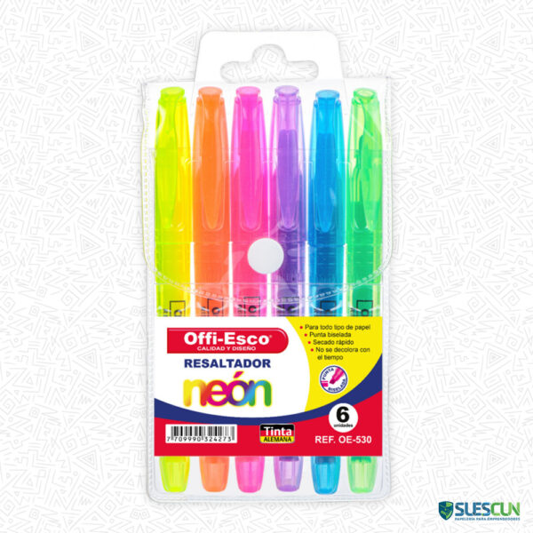 Resaltadores Neón Offi Esco Oe-530