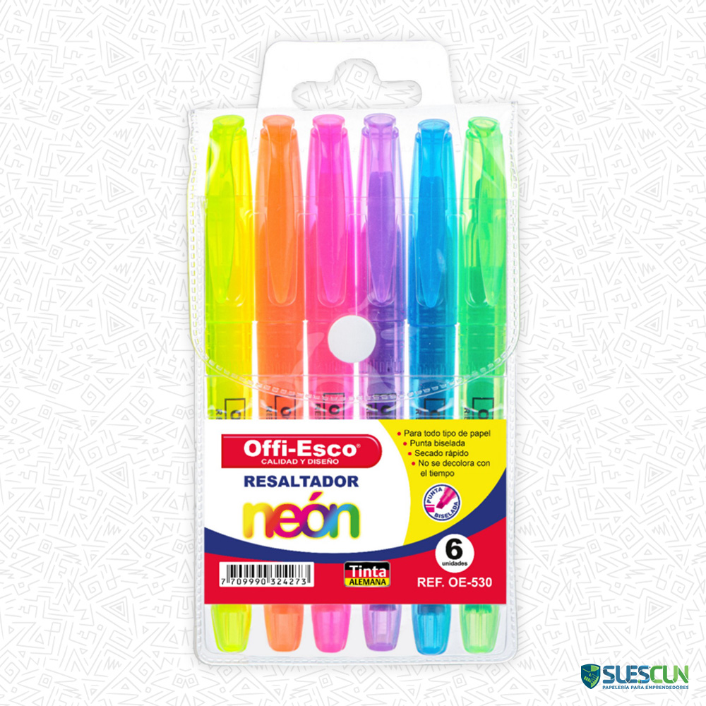 Resaltadores Neón Offi Esco Oe-530