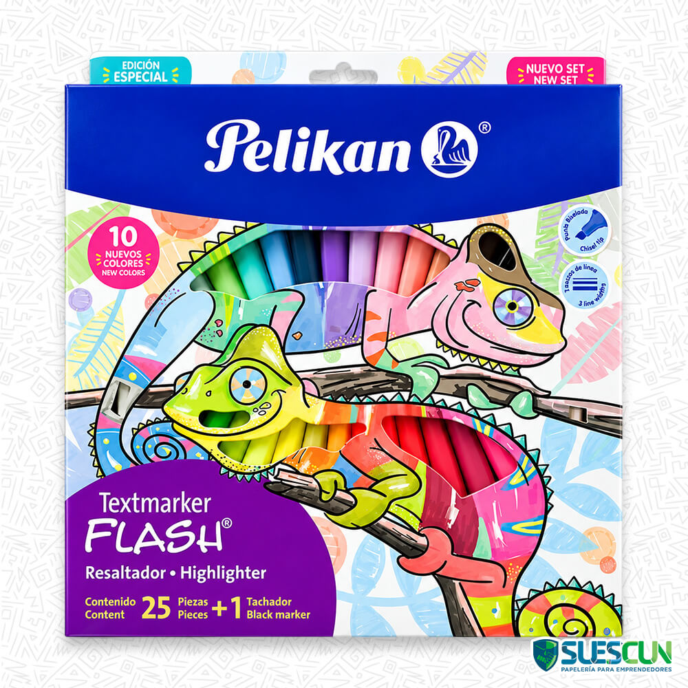 Set Resaltadores Texmarker Flash x26 Pelikan
