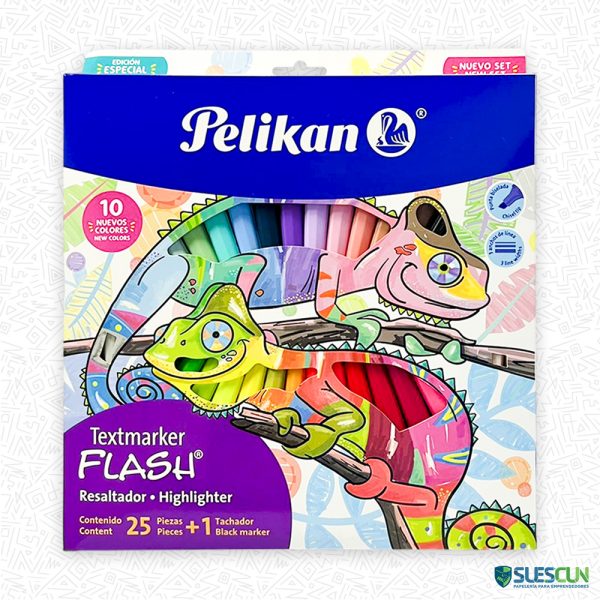 Set Resaltadores Texmarker Flash x26 Pelikan