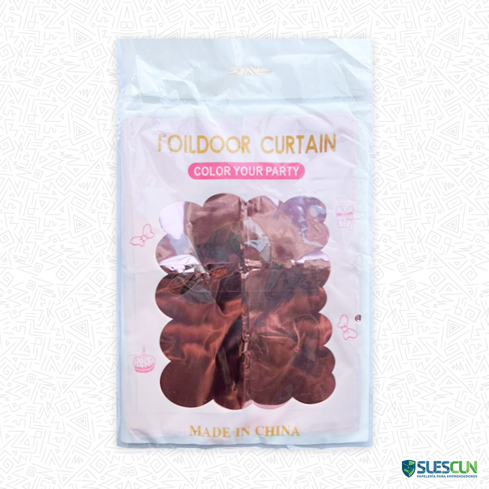 Cortina Metalizada Cuadros Surtidos