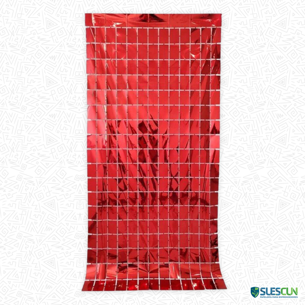 Cortina Metalizada Cuadros Surtidos