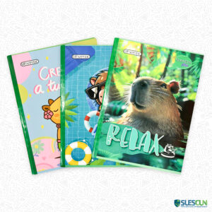 Cuaderno Cosido 100H Cuadros Capibara