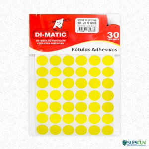Rótulos Adhesivos Circulares Amarillos