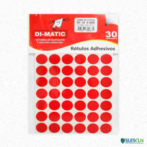 Rótulos Adhesivos Circulares Rojos