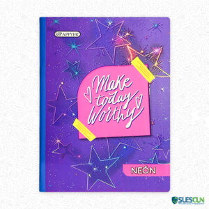 Cuaderno Cosido Cuadros Neón Niña 100H