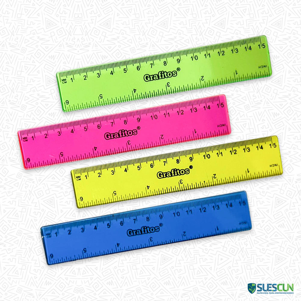 Regla Plástica de 15CM SU-407R