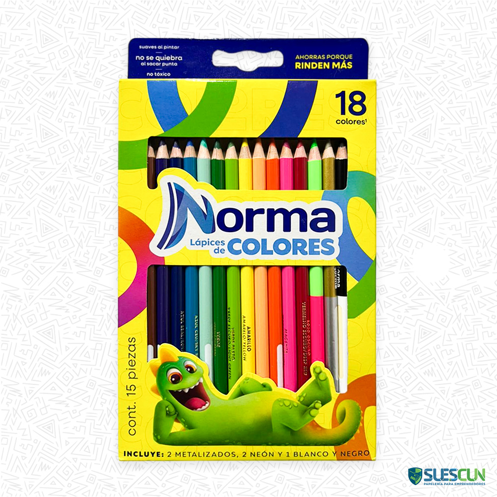 Lápices de Colores Norma 15+3