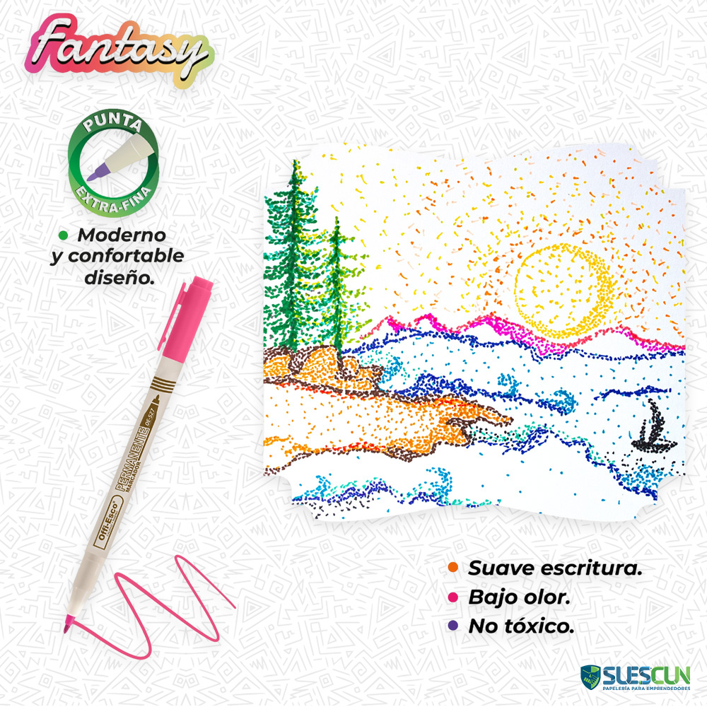 Marcador Permanente Extra fino x12 OE-527-12 - Imagen 2