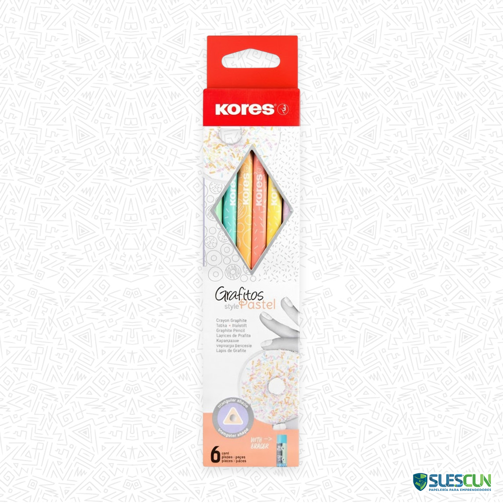 Lápices Kores Style Pastel x6