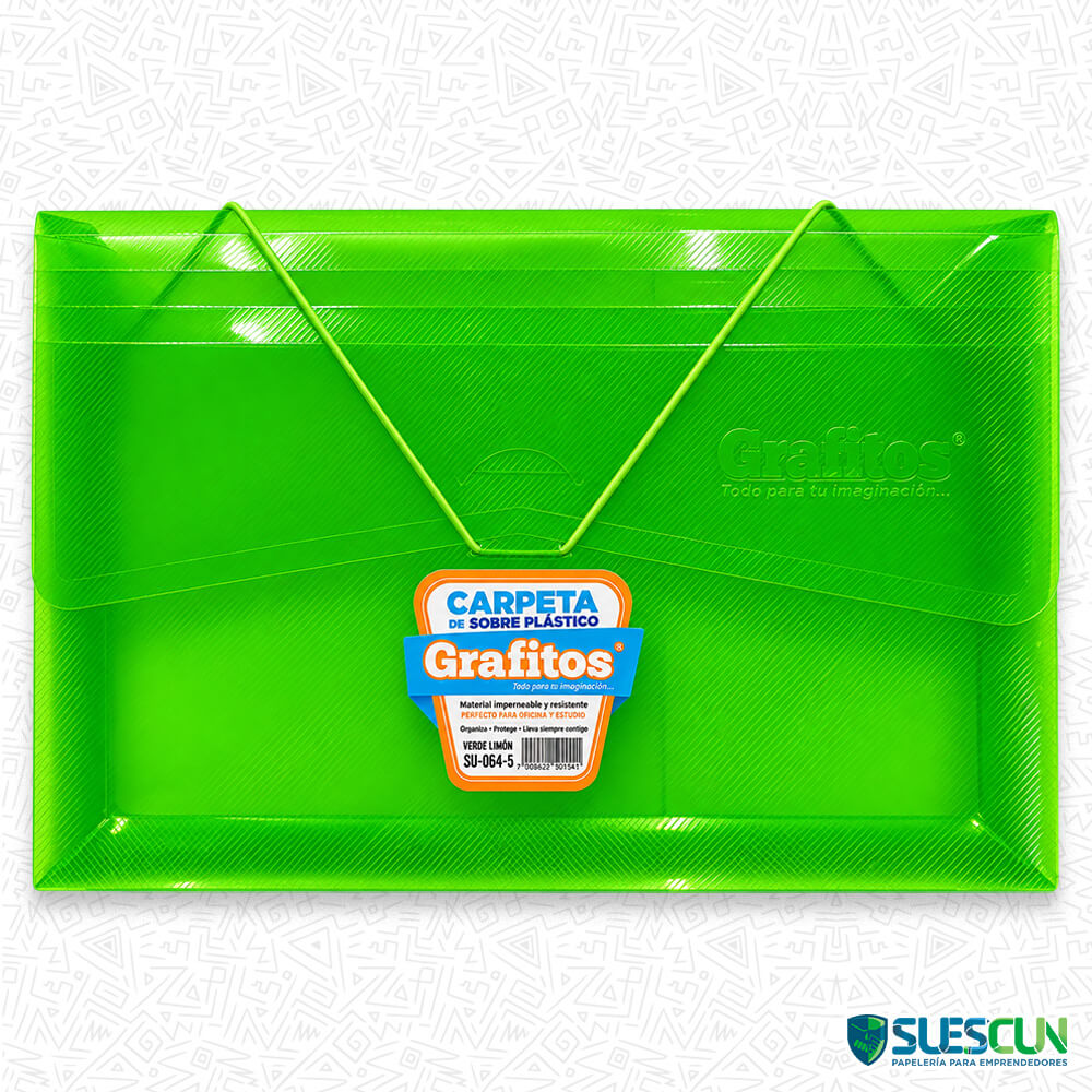 Carpeta de Sobre Plástica Verde Biche