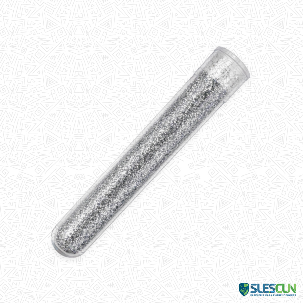 Escarcha en Tubo Corriente Plateada