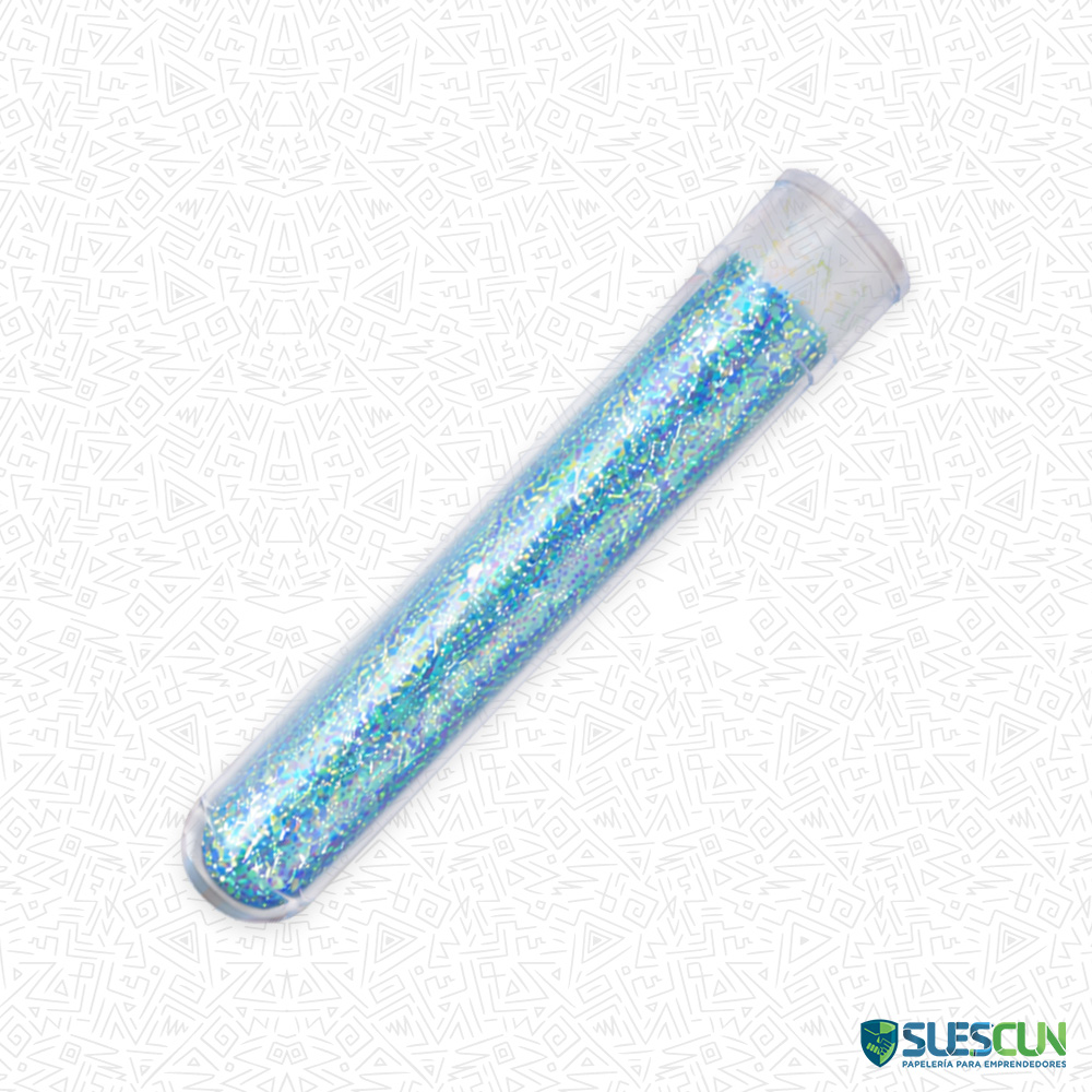 Escarcha en Tubo Tornasol Celeste