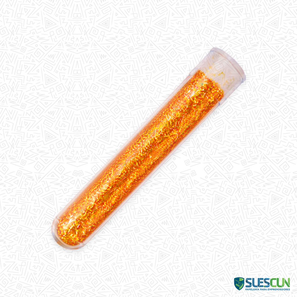 Escarcha en Tubo Tornasol Naranja