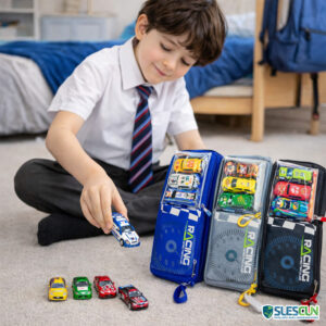 Cartuchera 2 Cierres Carritos x3