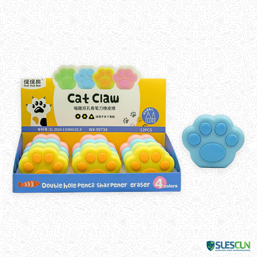 Sacapuntas Patica Kawaii con Borrador