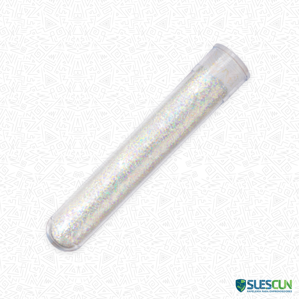 Escarcha en Tubo Tornasol Blanca