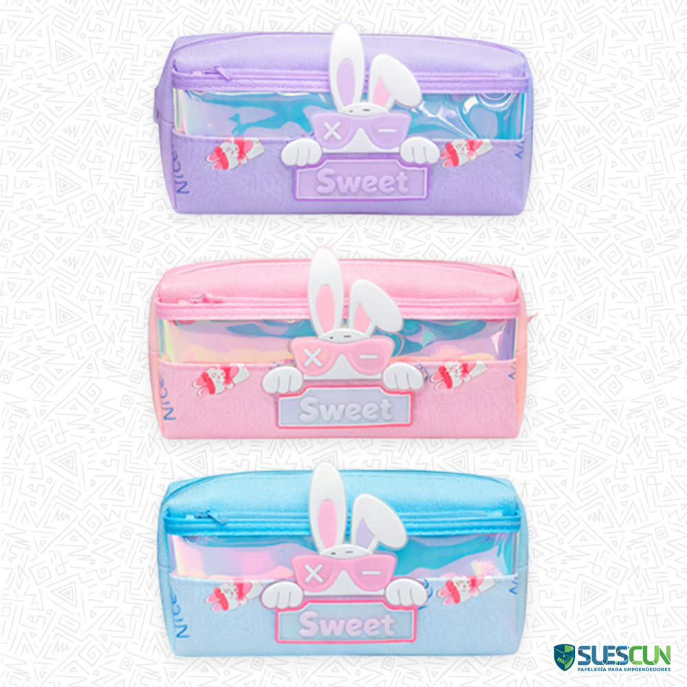 Cartuchera Conejos 2 Cierres