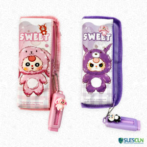 Cartuchera Monstruos Kawaii 2 Cierres