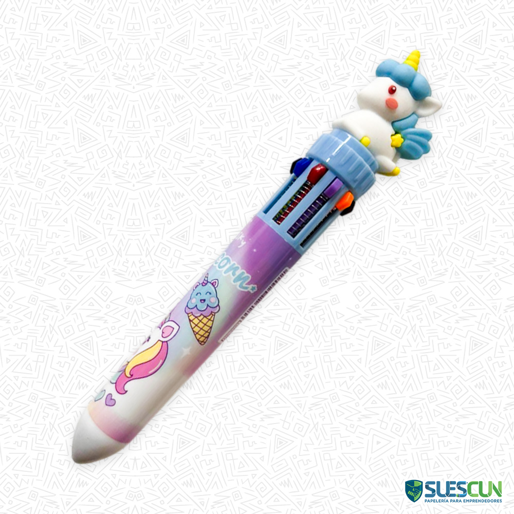 Bolígrafo 10 Minas Kawaii Unicornios/Osos - Imagen 2