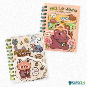 Mini Libreta x2 Rayada Animalitos