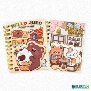 Mini Libreta x2 Rayada Animalitos