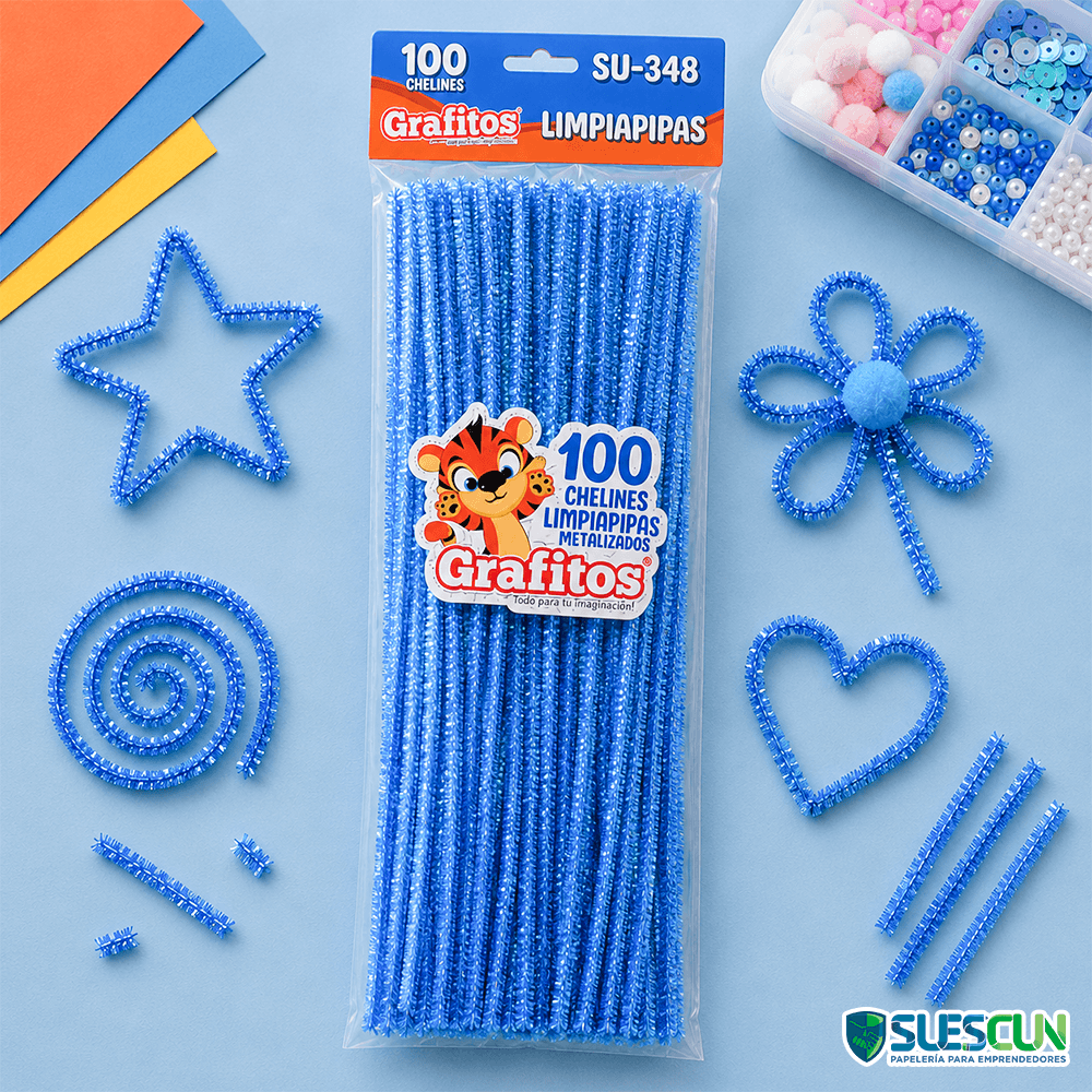 Chelín Metalizado Azul x100 und