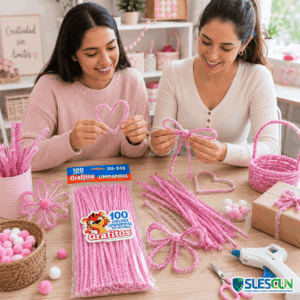 Chelín Metalizado Rosado x100 und