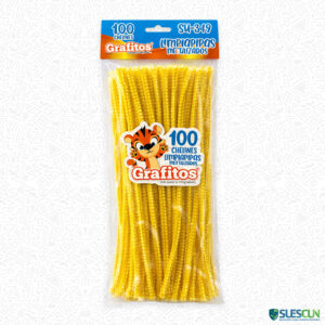 Chelín Metalizado Amarillo x100 und