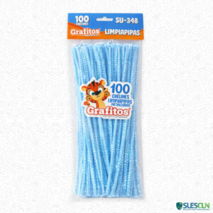 Chelín Metalizado Celeste x100 und