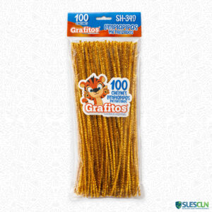Chelín Metalizado Dorado x100 und