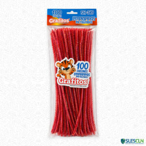 Chelín Metalizado Rojo x100 und