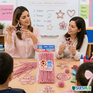 Chelín Metalizado Oro Rosa x100 und