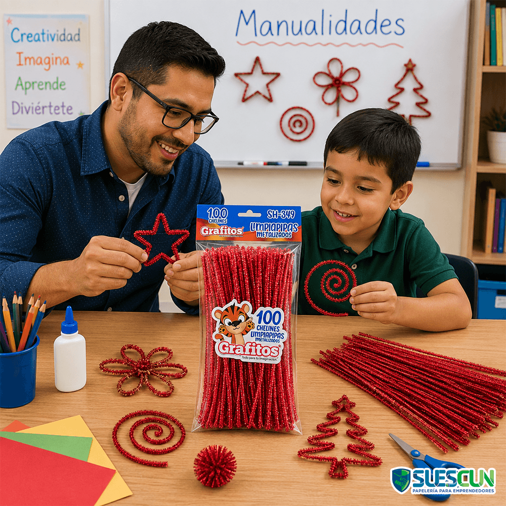 Chelín Metalizado Rojo x100 und