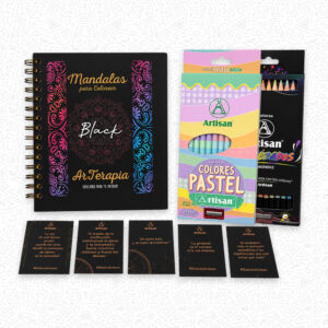 Libro Mandalas Black + Colores Obsequio