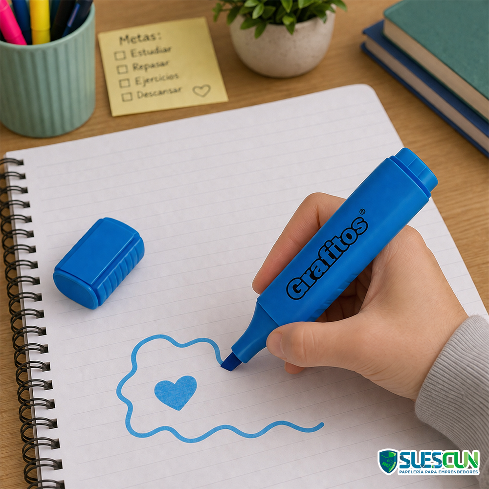 Resaltador Grafitos Azul