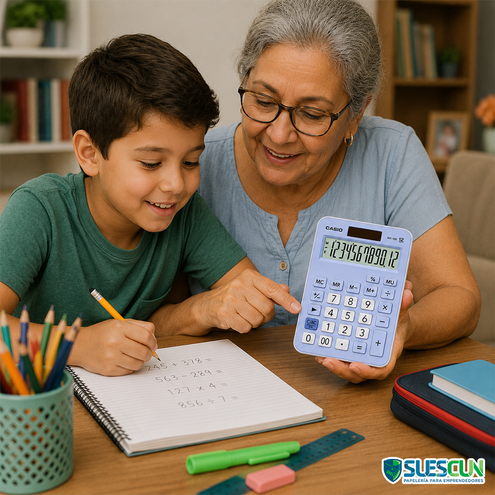 Calculadora Casio MX-12B Celeste