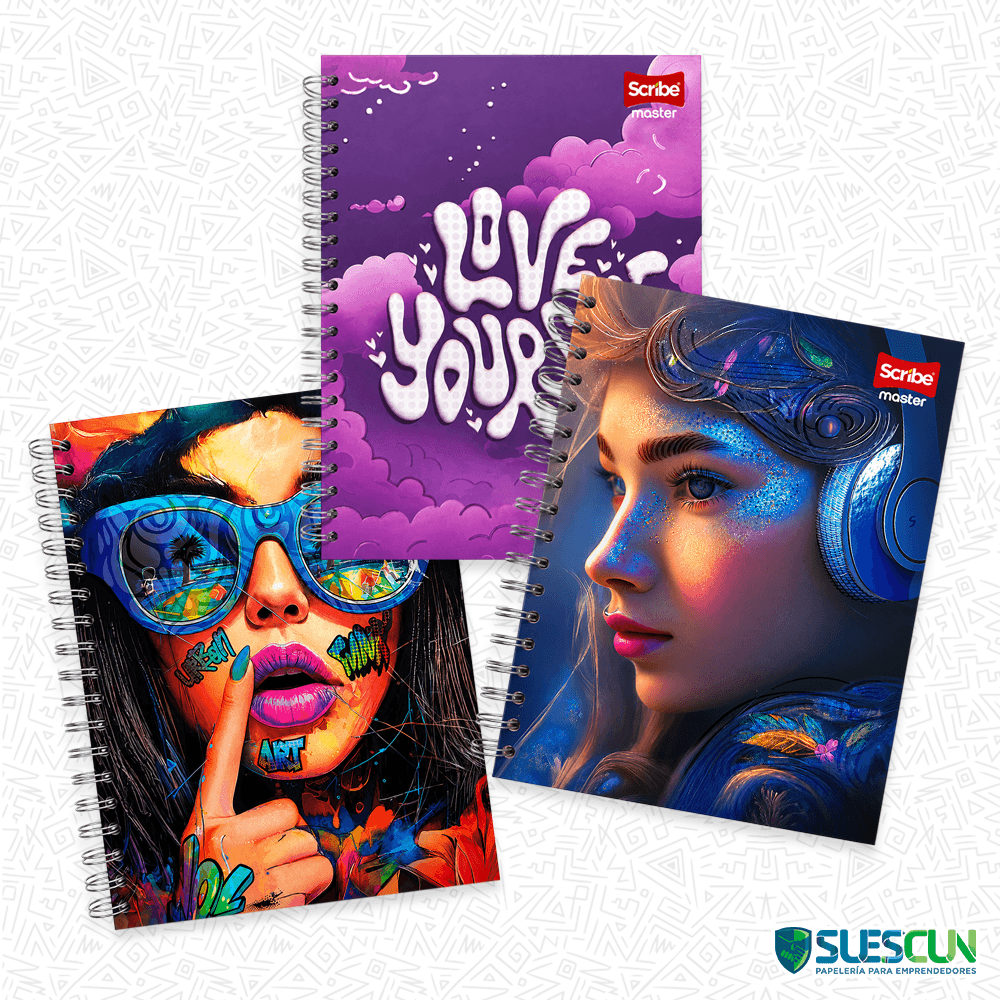 Agenda 5 Materias Femenino Scribe