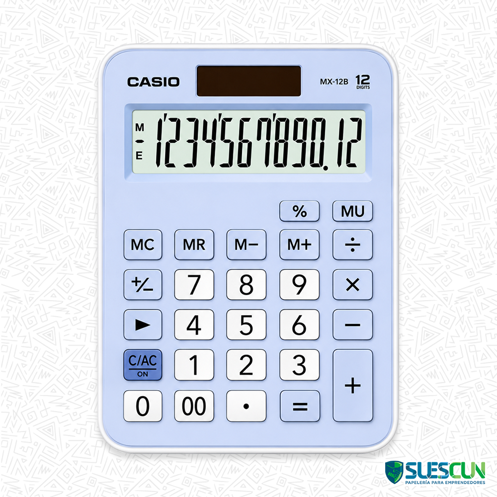 Calculadora Casio MX-12B Celeste