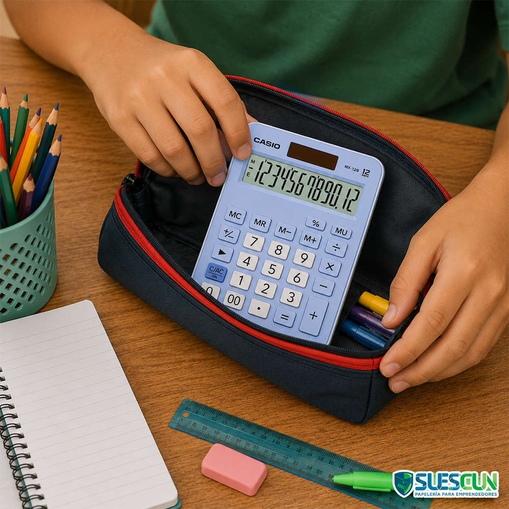 Calculadora Casio MX-12B Celeste