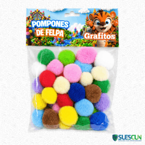 Paquete de Pompones Grafitos Grandes