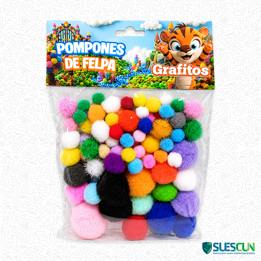 Paquete de Pompones Grafitos Surtidos