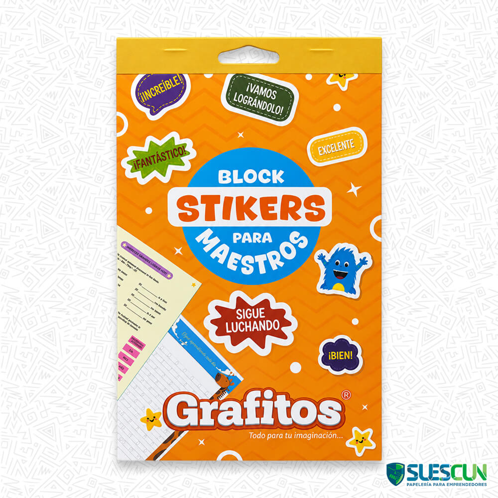 Block Grafitos Stickers para Maestros